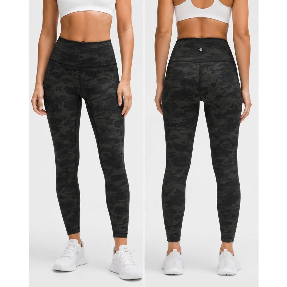 Lululemon Women’s Camo High Rise Leggings Size 6 25” Inseam Athletic Yoga Pants